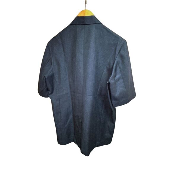 Milan Finer Points Men's Worsted Wool Shirt Dark Gray Size Large - Picture 3 of 8